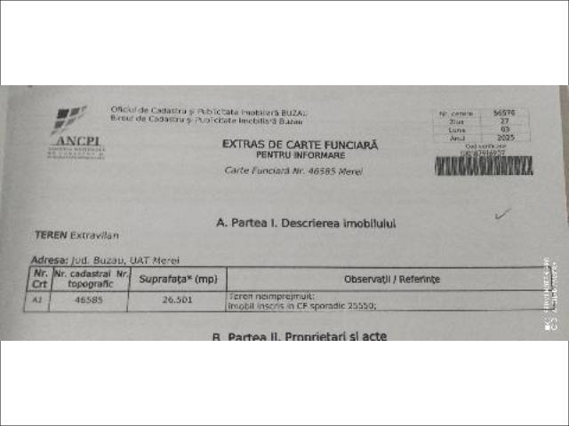 Vând teren extravilan E 85, lângă hanul lui Țintă, jud Buzau